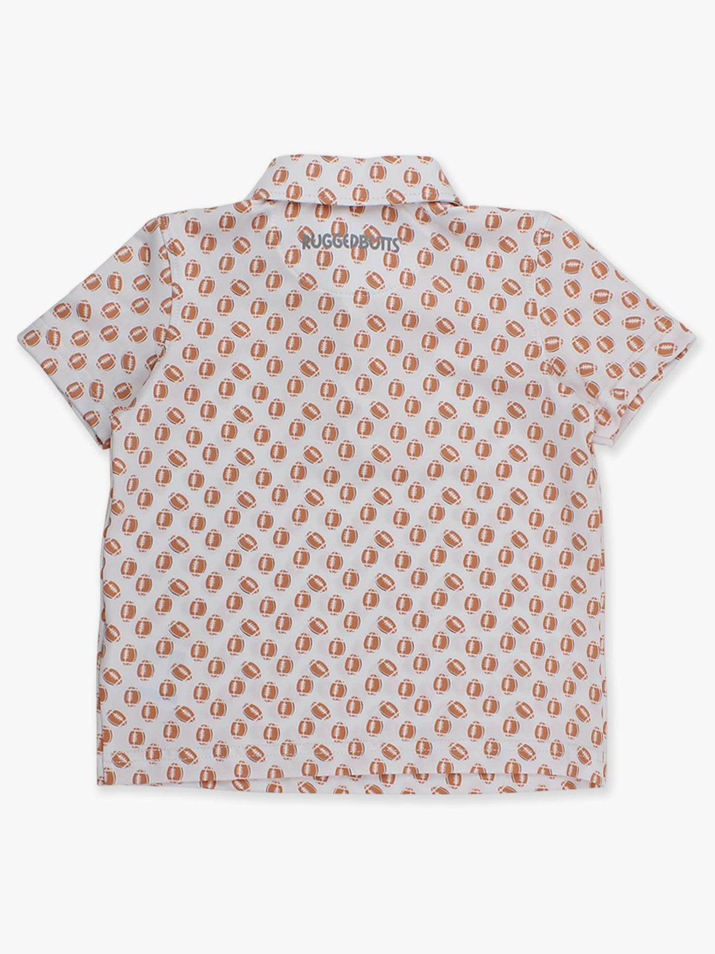 Boys Football Frenzy Knit Short Sleeve Performance Polo