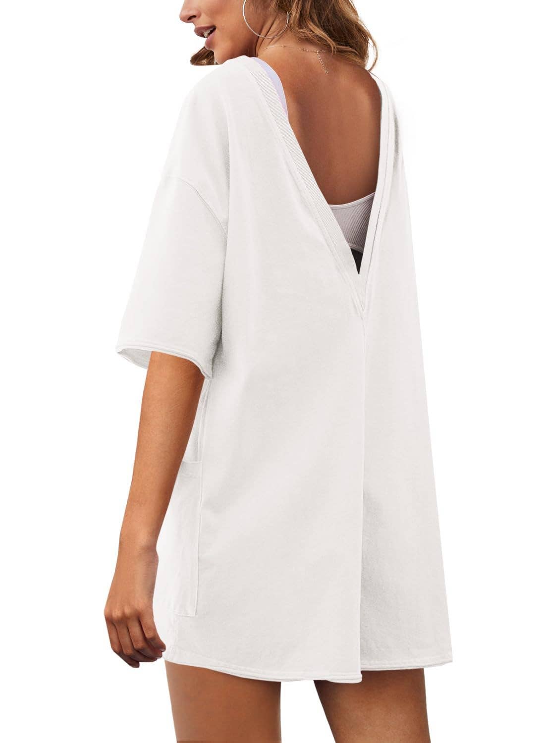 Loose Fit Casual Backless Jumpsuit