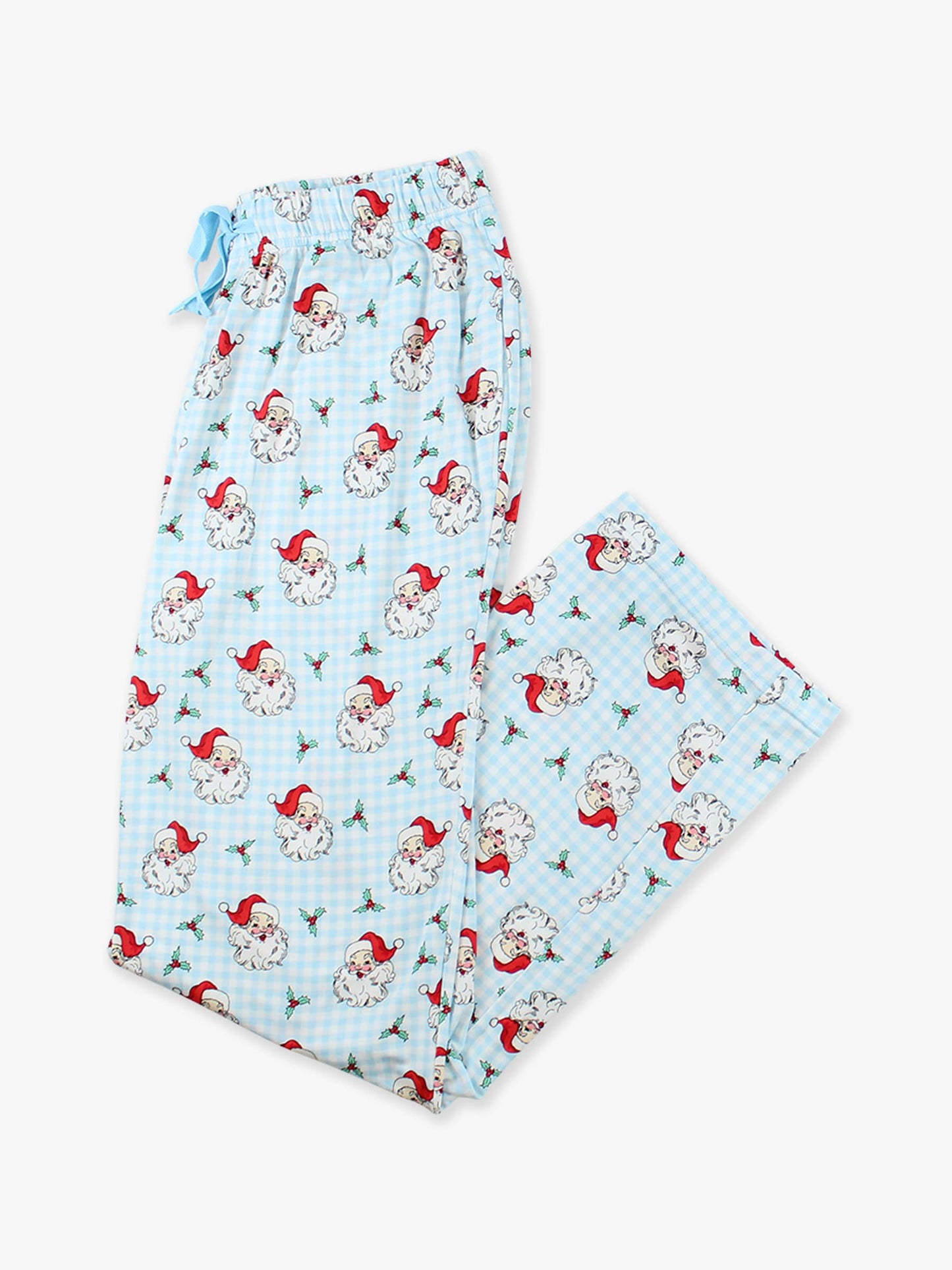 SoftSnooze™ Adult Bamboo Viscose Blue Dear Santa Pajama Pants