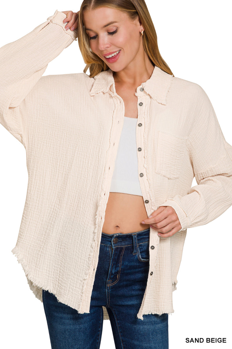 DOUBLE GAUZE OVERSIZED