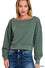 SCUBA CROPPED BOAT NECK PULLOVER SWEATSHIRTS