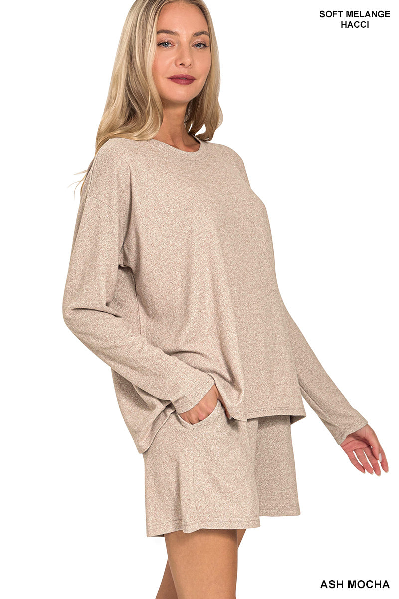 SOFT MELANGE LONG SLEEVE SET
