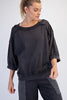 2  PC MINERAL WASHED FRENCH TERRY SHORT SLEEVE TOP & PANT SET