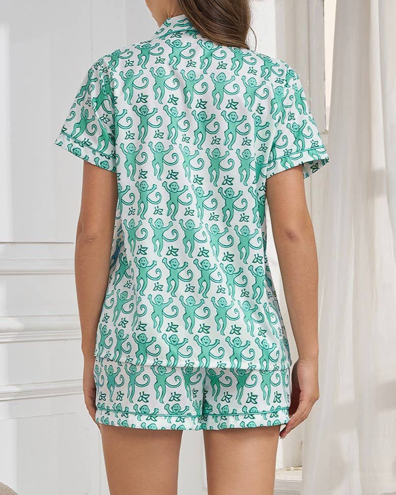 Cartoon Animal Print Comfy Sleepwear Set