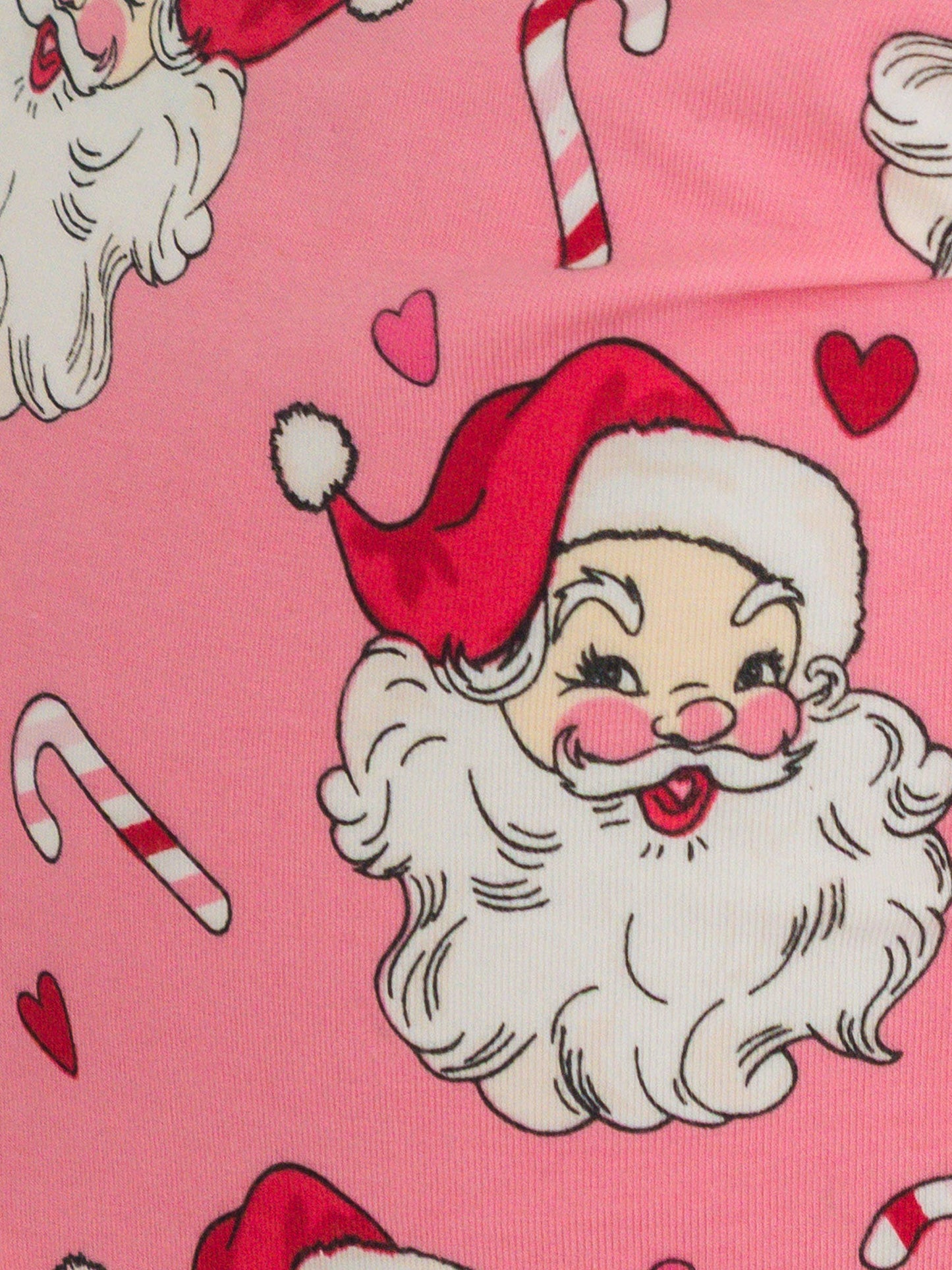 SoftSnooze™ Girls Modal Blend Pink Santa Joy Ruffle Long Sleeve Pajama Set