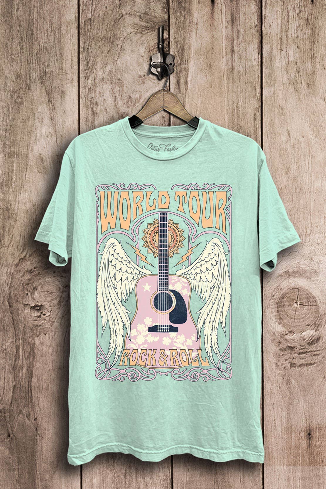 World Tour Rock Roll Graphic Top