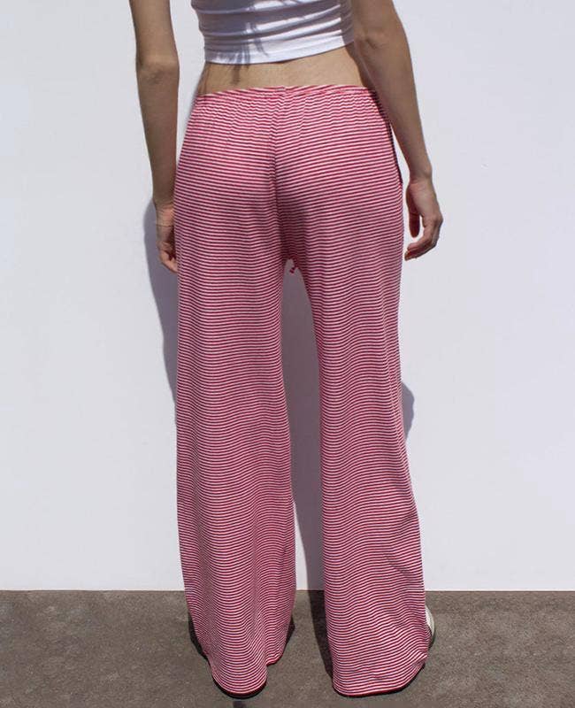 Striped straight comfy lounge pants