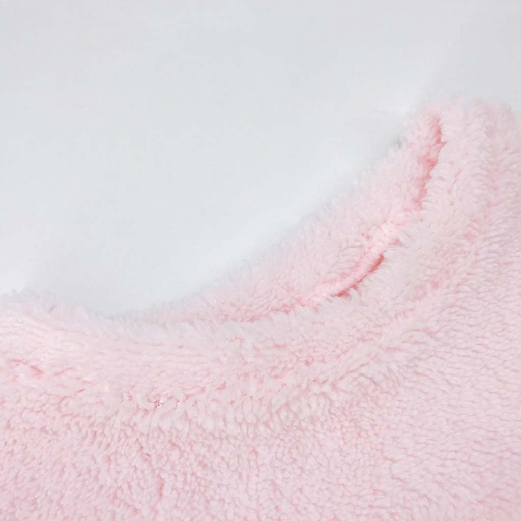 Plush straight pocket dress