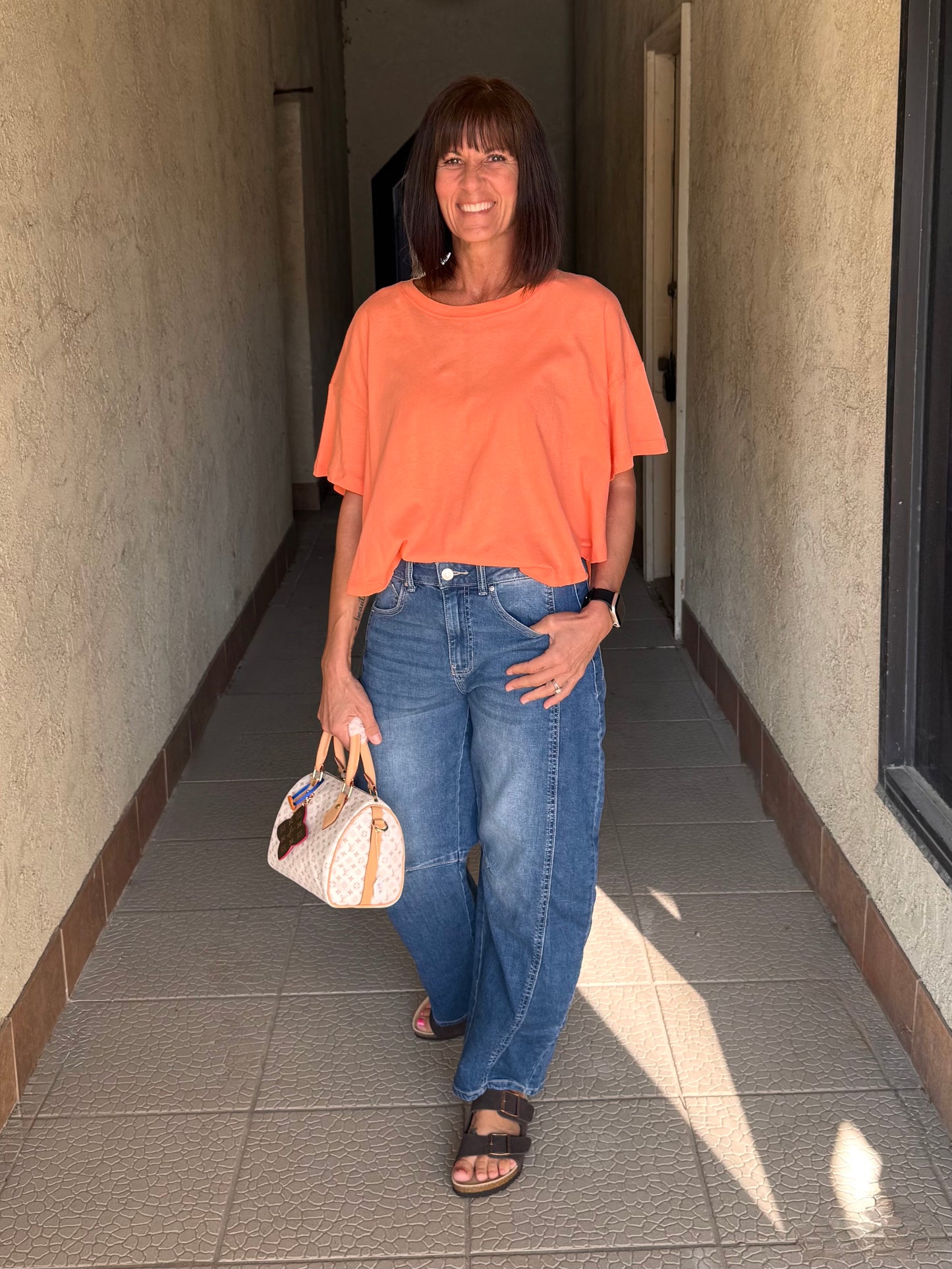 Round Neck Short Sleeve Top