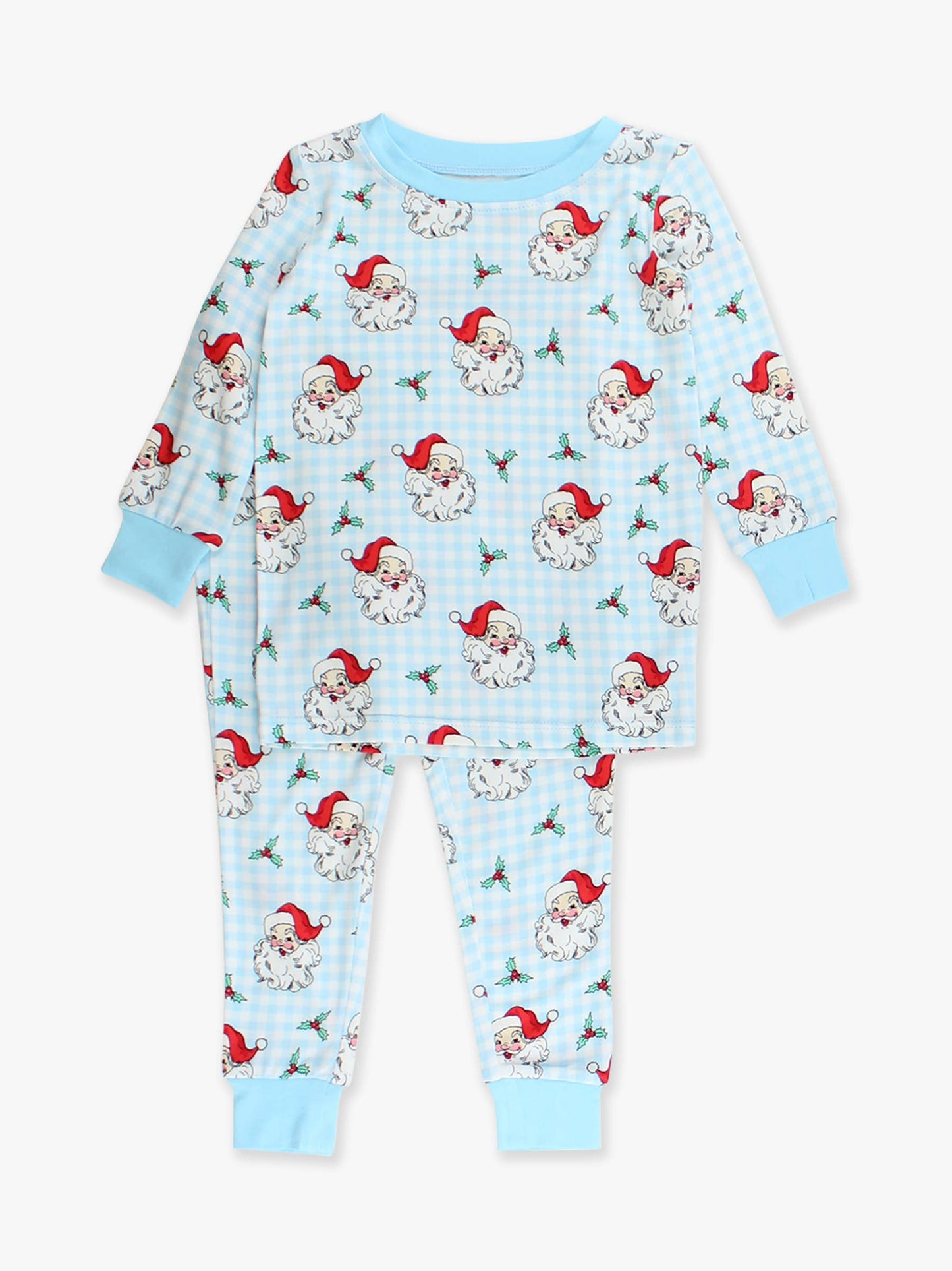 SoftSnooze™ Boys Bamboo Viscose Blue Dear Santa Long Sleeve Pajama Set