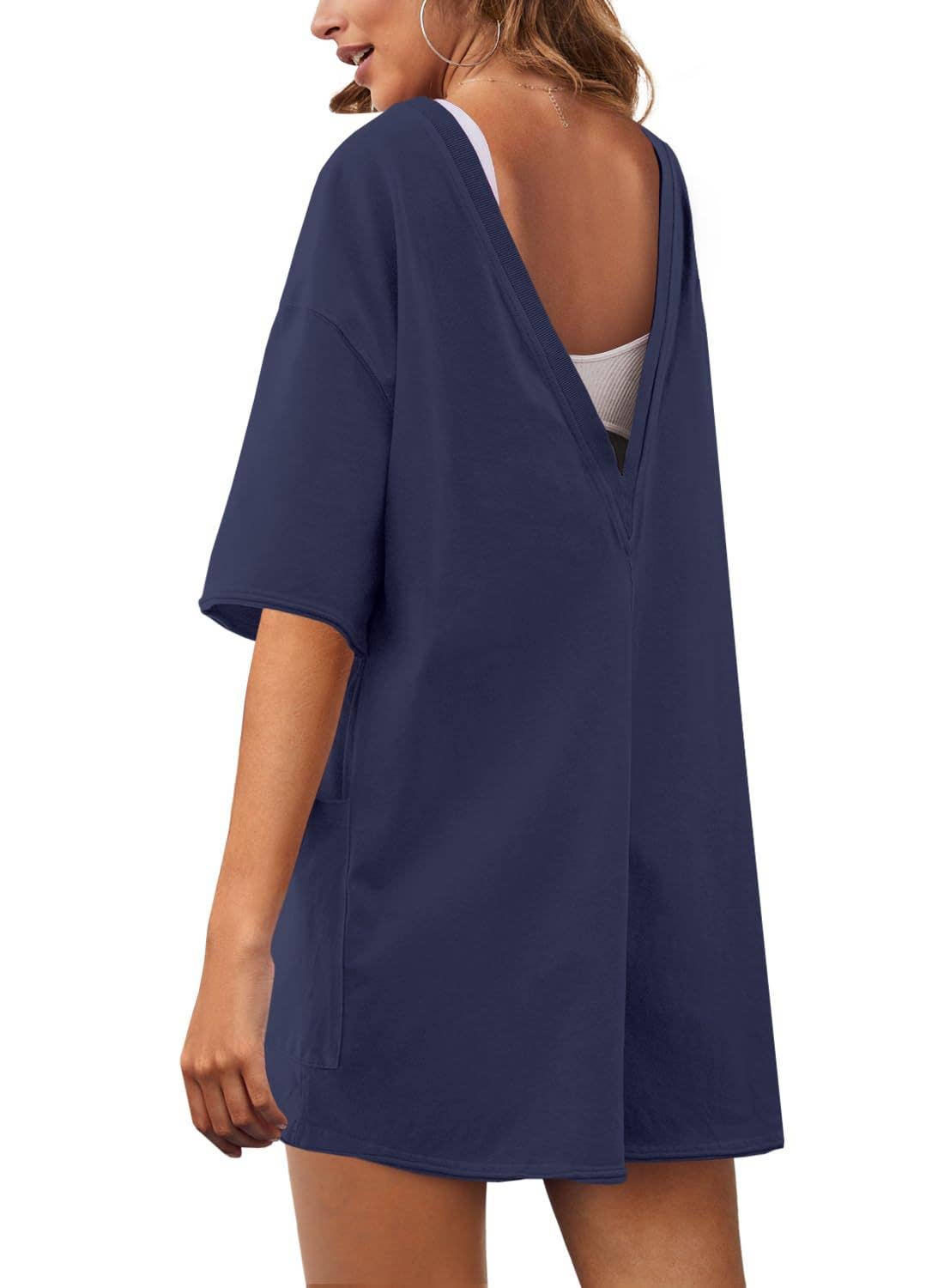 Loose Fit Casual Backless Jumpsuit