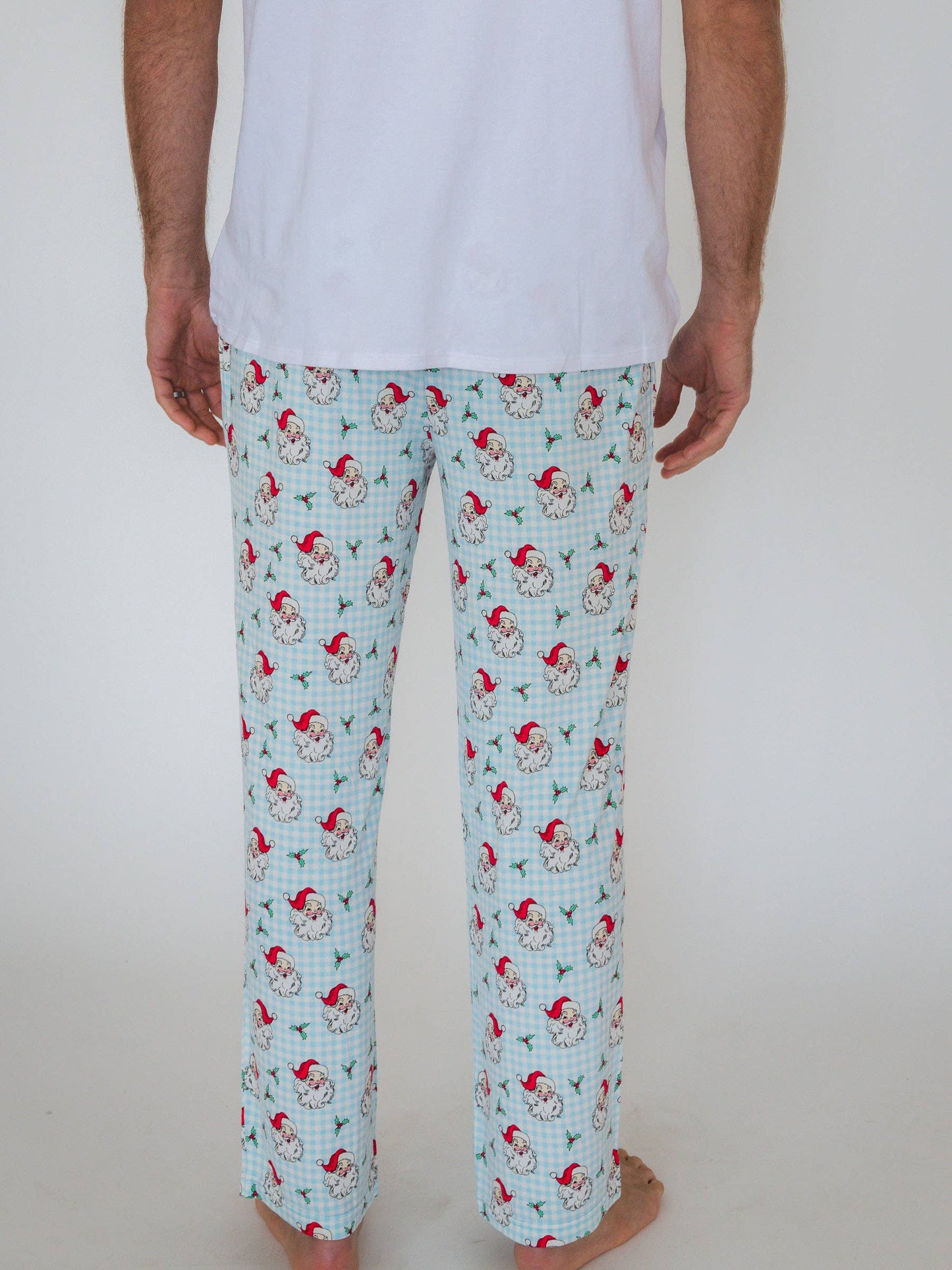 SoftSnooze™ Adult Bamboo Viscose Blue Dear Santa Pajama Pants