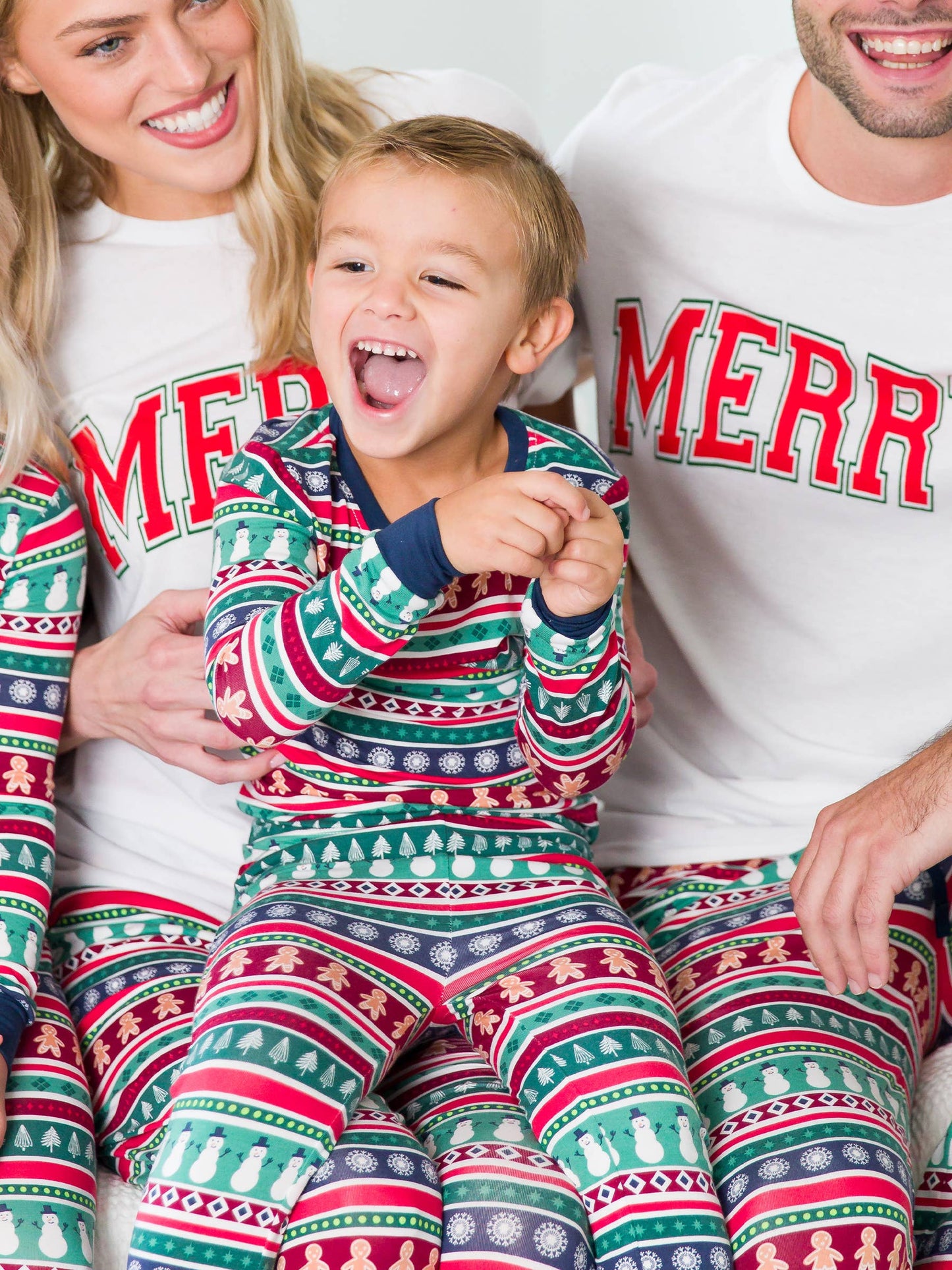 Adult Red Merry Short Sleeve Graphic Tee