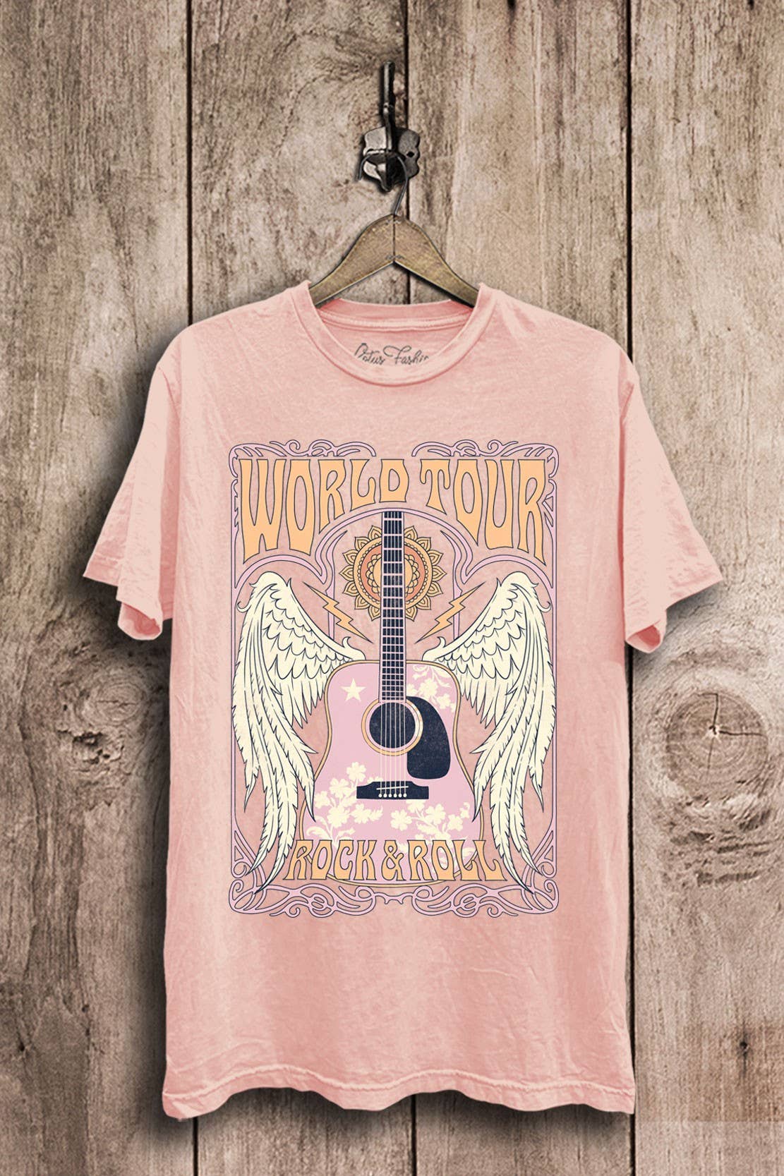 World Tour Rock Roll Graphic Top