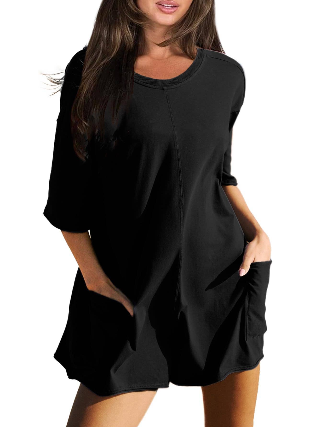 Loose Fit Casual Backless Jumpsuit