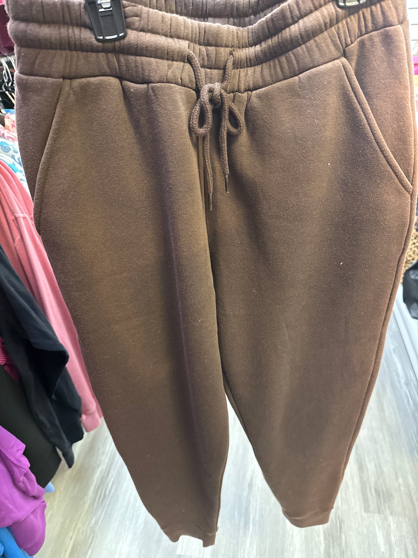 Fleece band bottom sweatpants