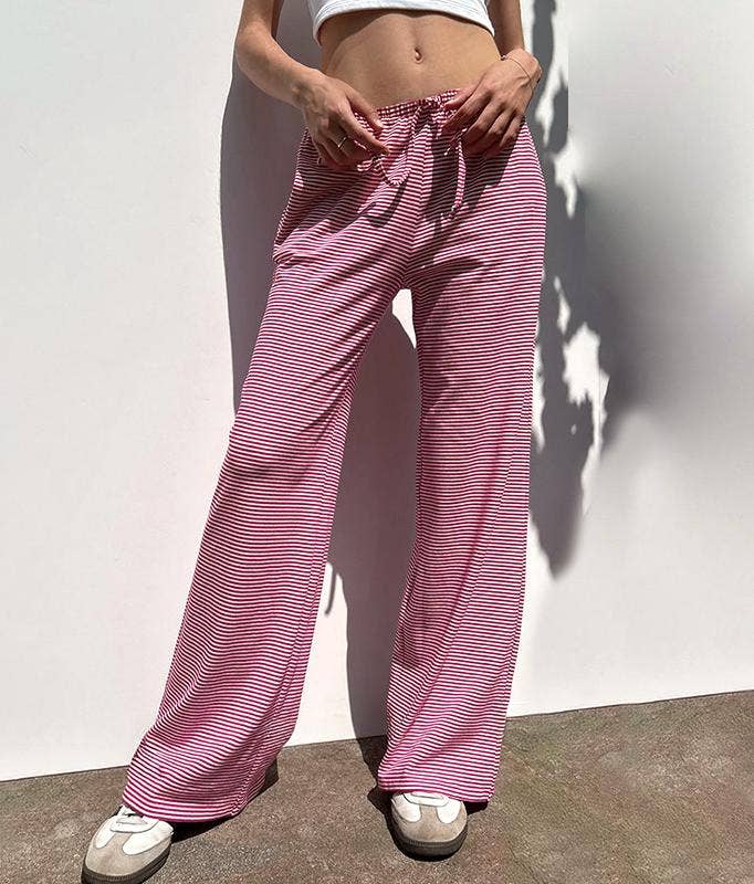 Striped straight comfy lounge pants