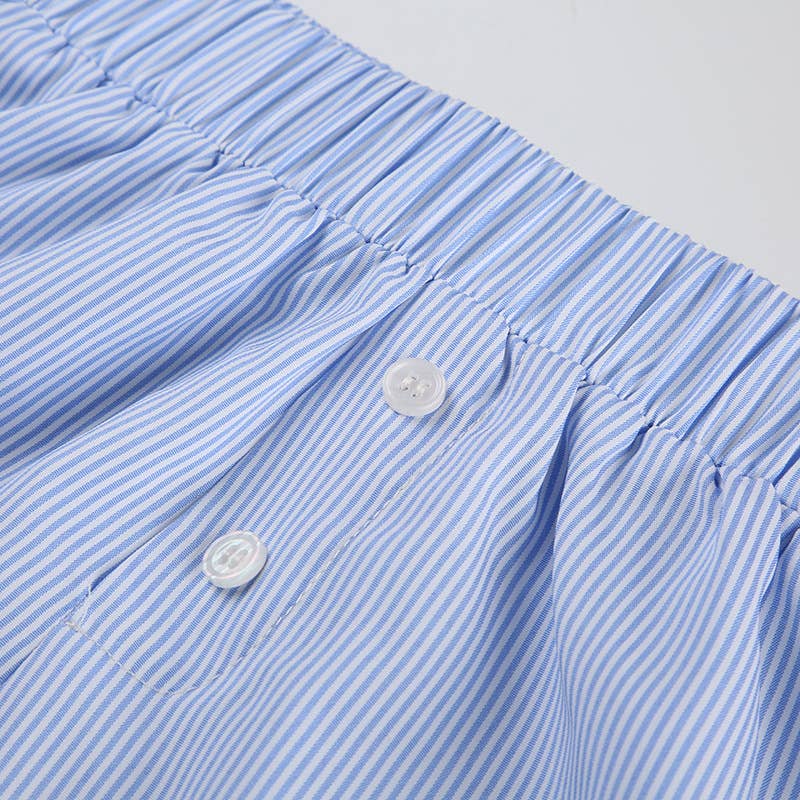 Striped Pull-On Boxer Shorts