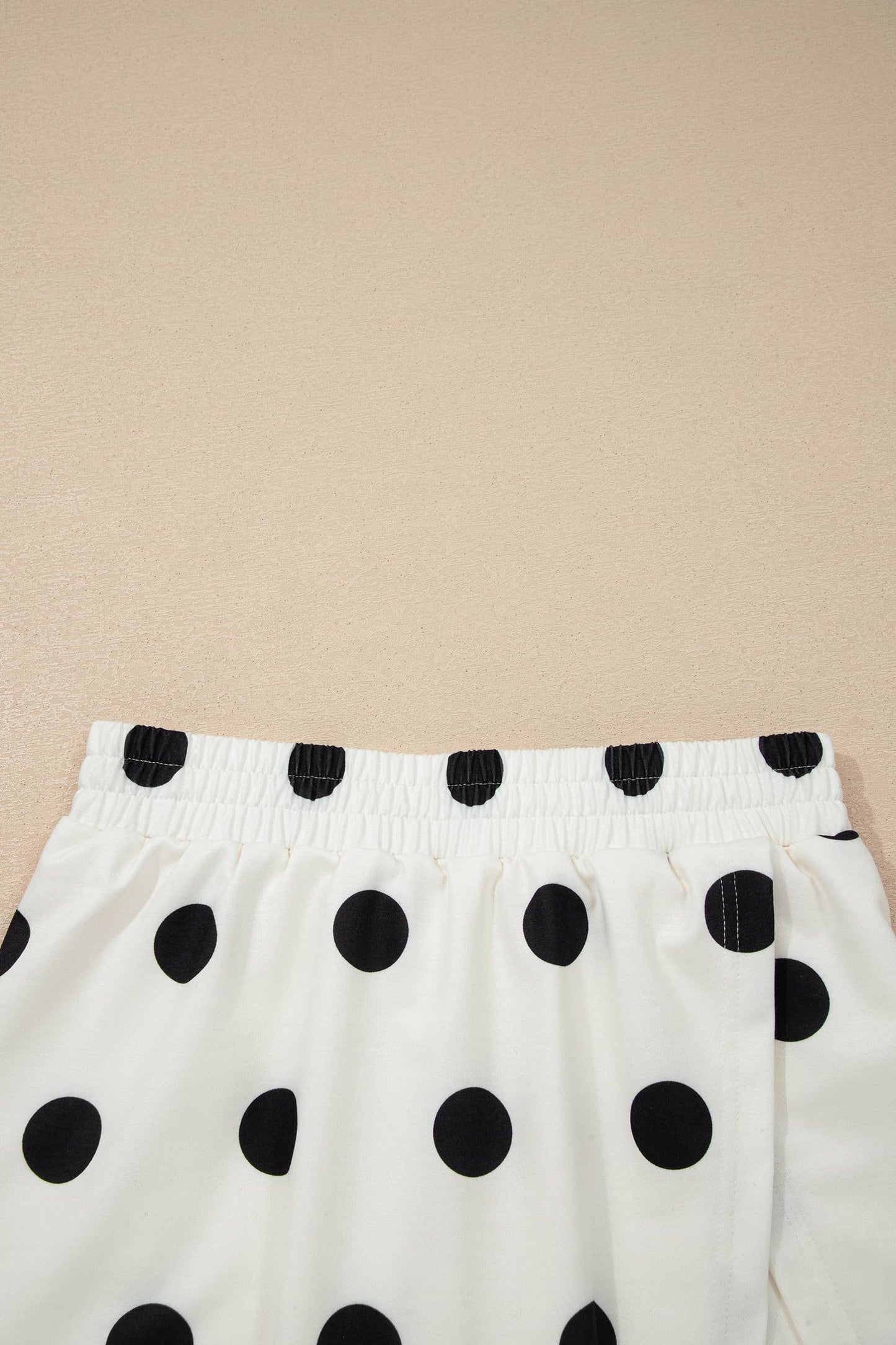 Plus Polka Dot Print Tank Split Mini Skort 2pcs Set (S-4X)