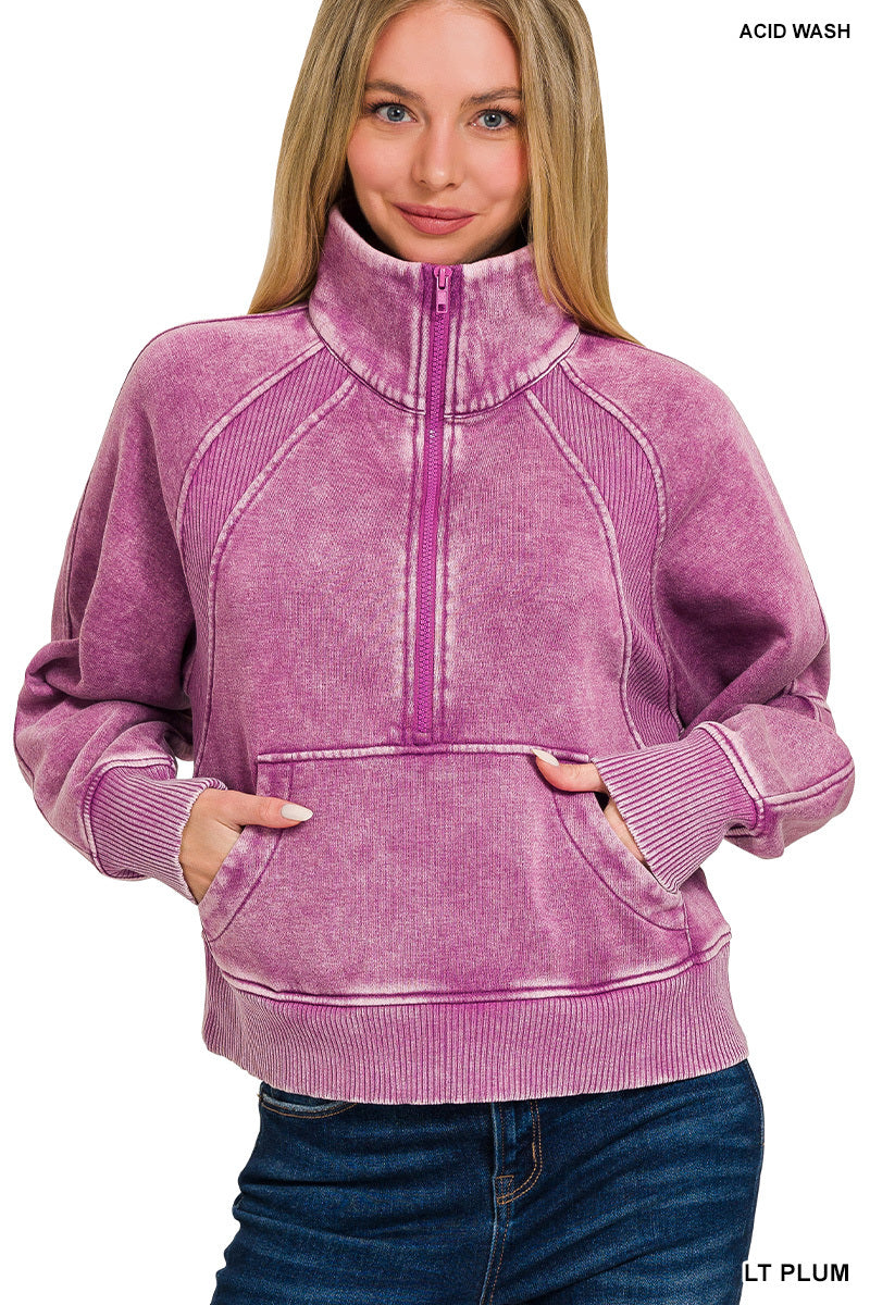 HALF ZIP FLEECE PULLOVER