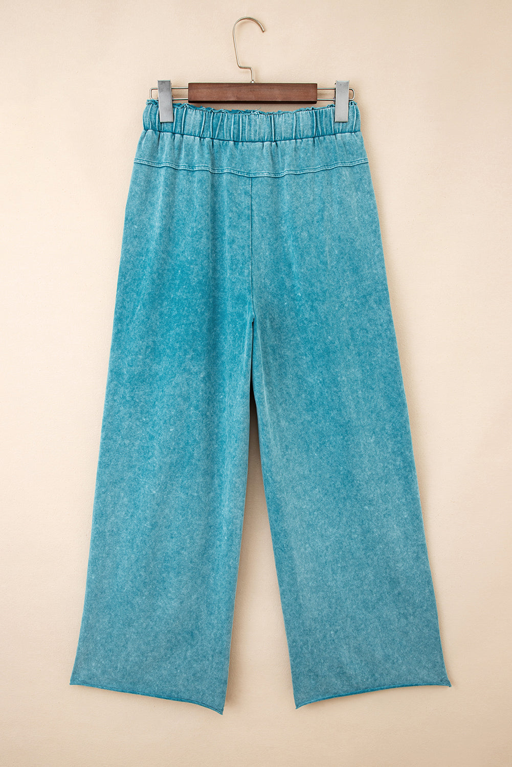 Wild Ginger  Mineral Wash Knot High Waist Raw Hem Pants