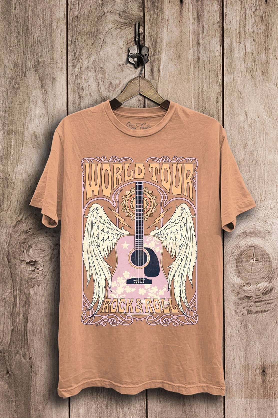 World Tour Rock Roll Graphic Top