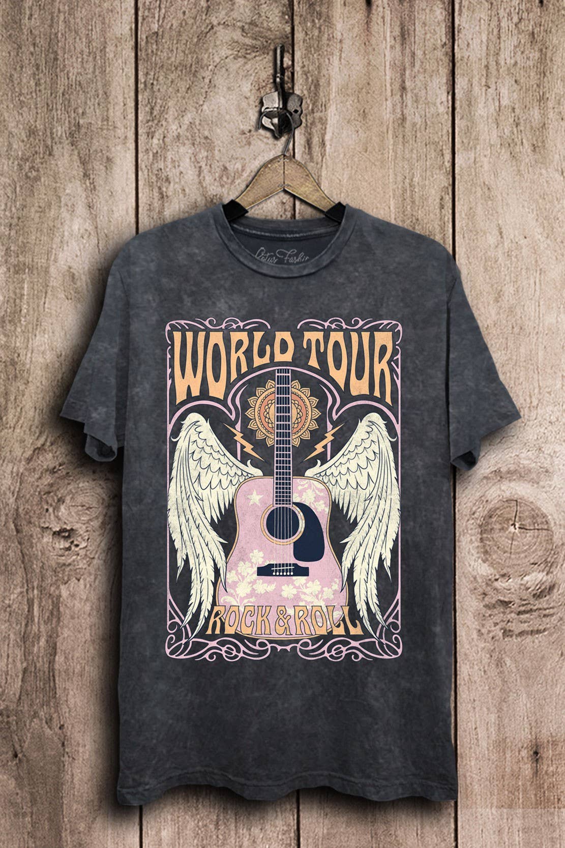 World Tour Rock Roll Graphic Top