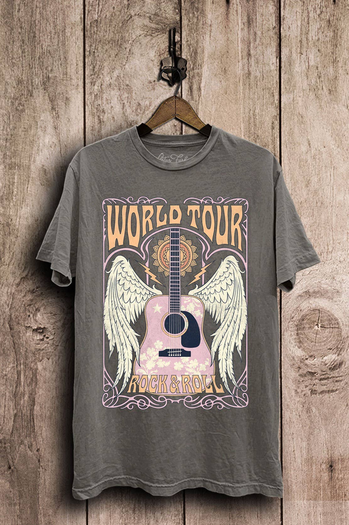 World Tour Rock Roll Graphic Top