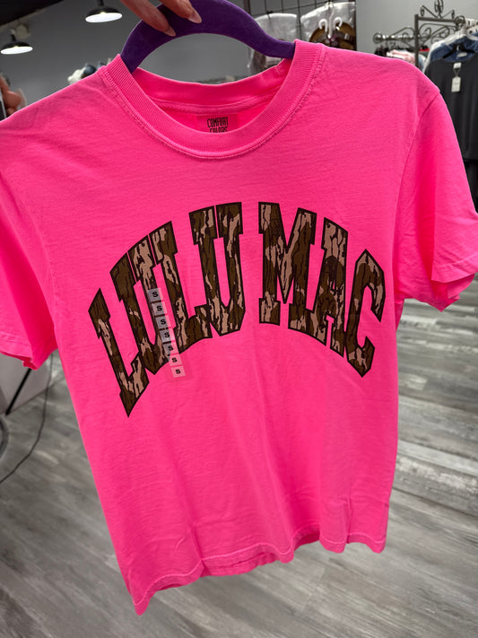 Lulu Mac short sleeve Camo Comfort Color T-shirt