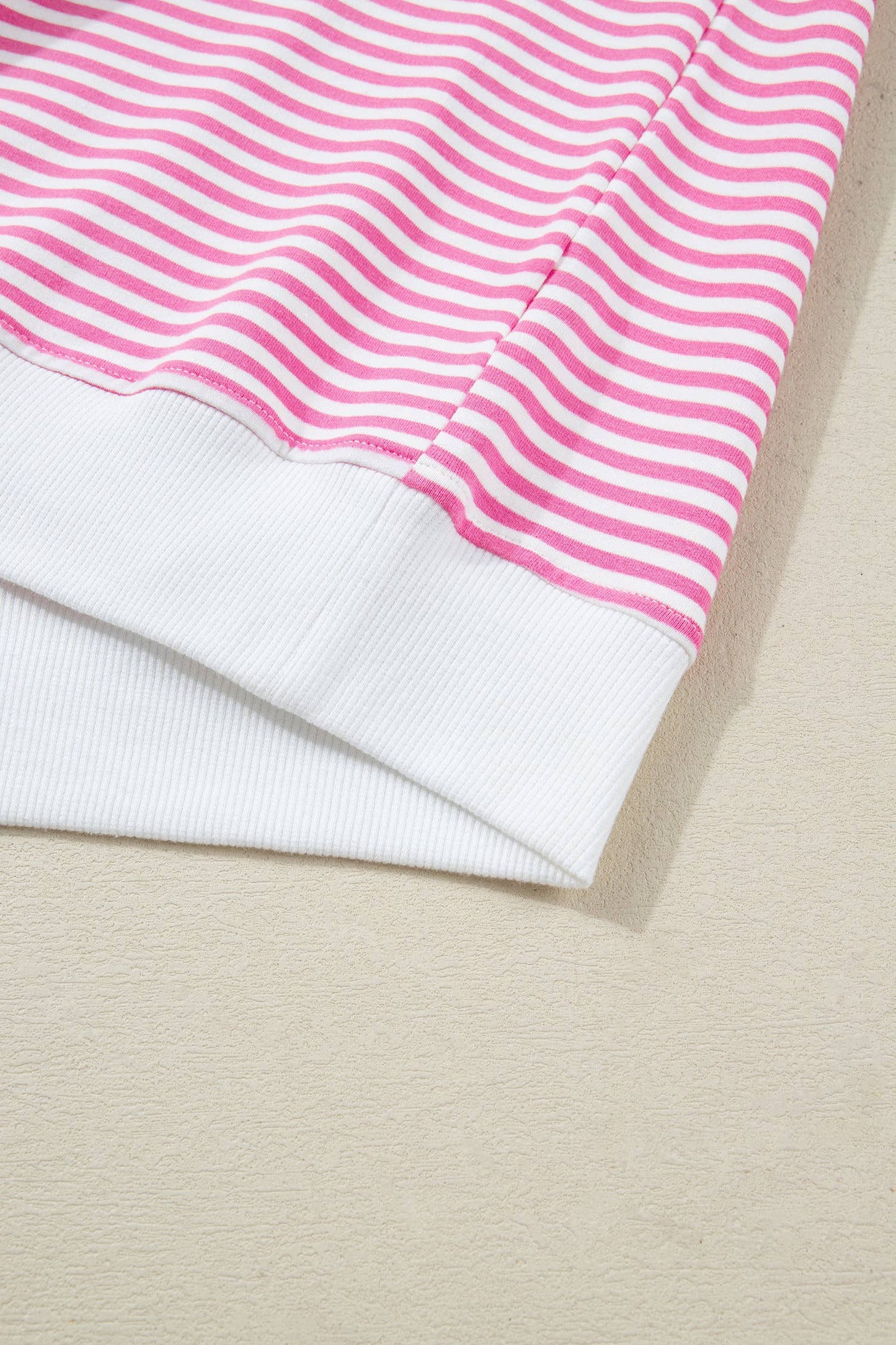 66Stripe Oversize Mock Neck Sweatshirt and Shorts Set (S-XL)