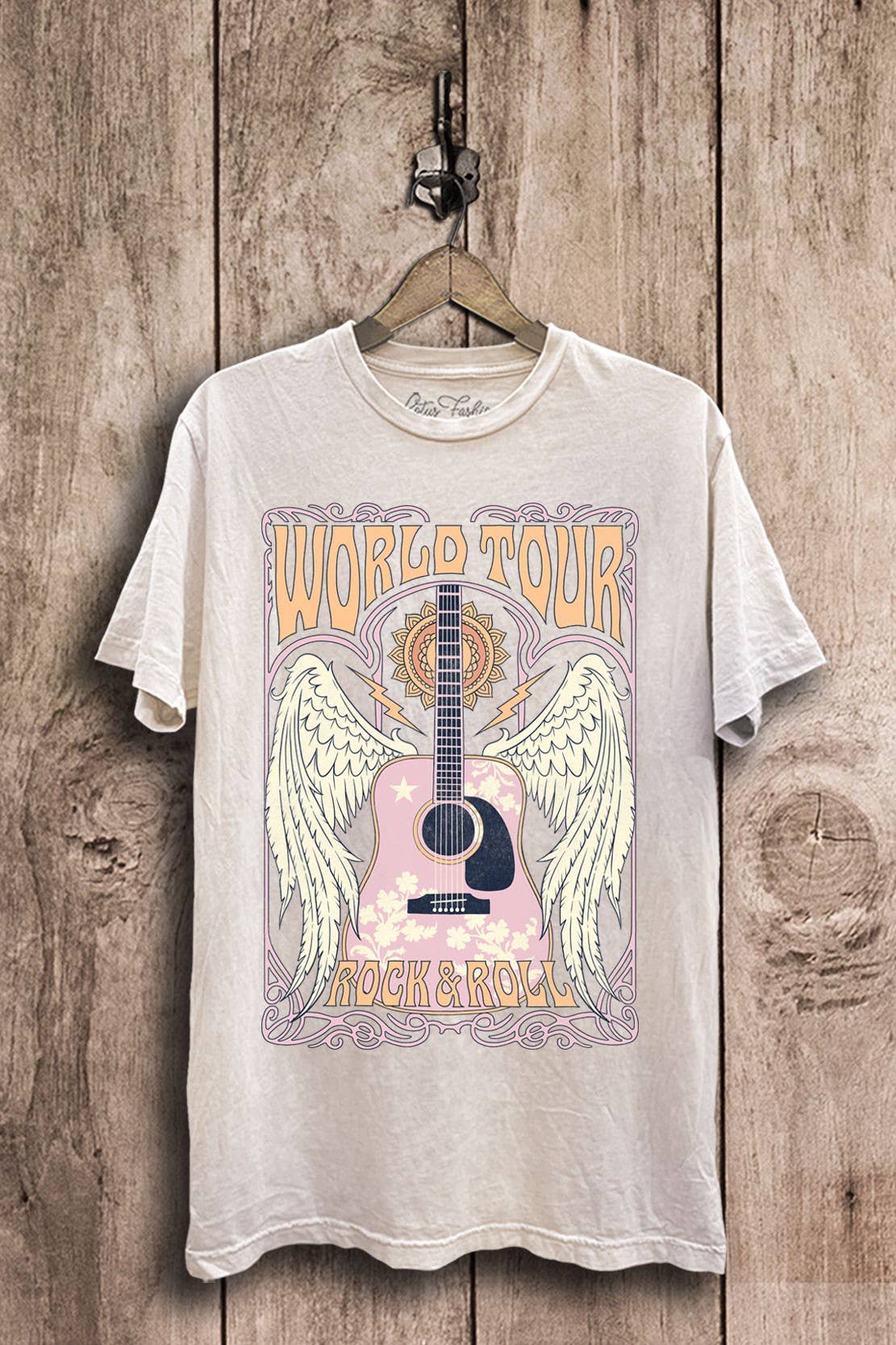 World Tour Rock Roll Graphic Top