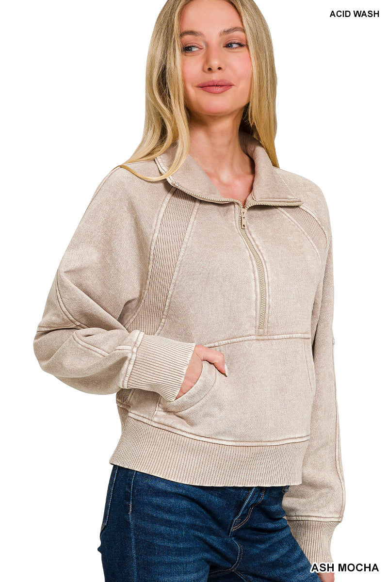 HALF ZIP FLEECE PULLOVER