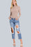 HIGH RISE HEAVY DISTRESSSED BOYFRIEND DENIM PANTS