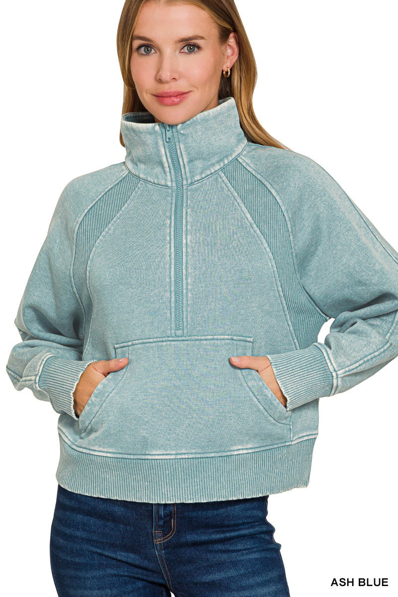 HALF ZIP FLEECE PULLOVER