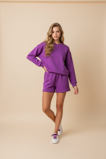 FLEECE PULLOVER & SHORTS SET