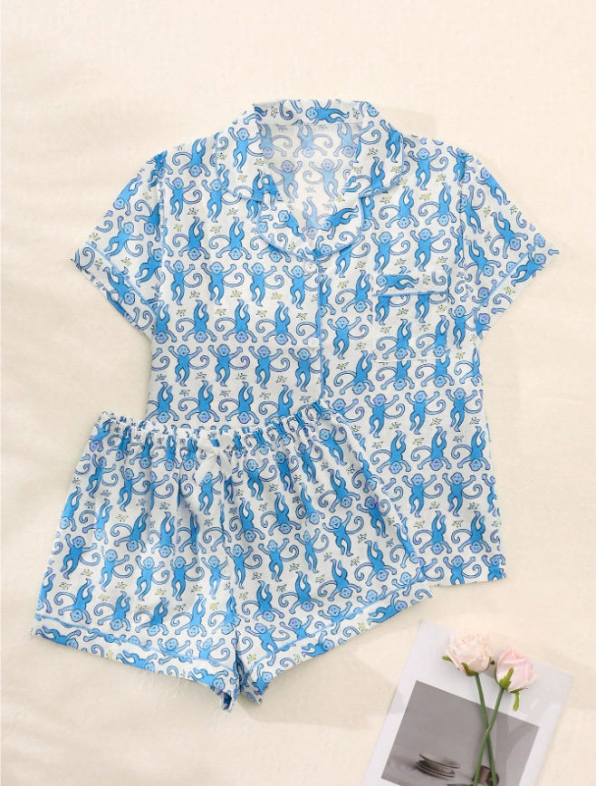 Women's Preppy summer pajamas