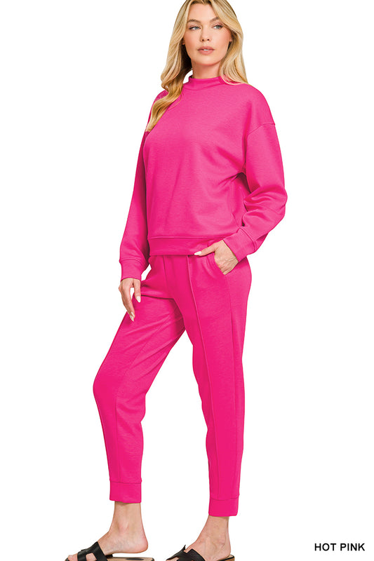 Suba Mock Neck  Jogger Set