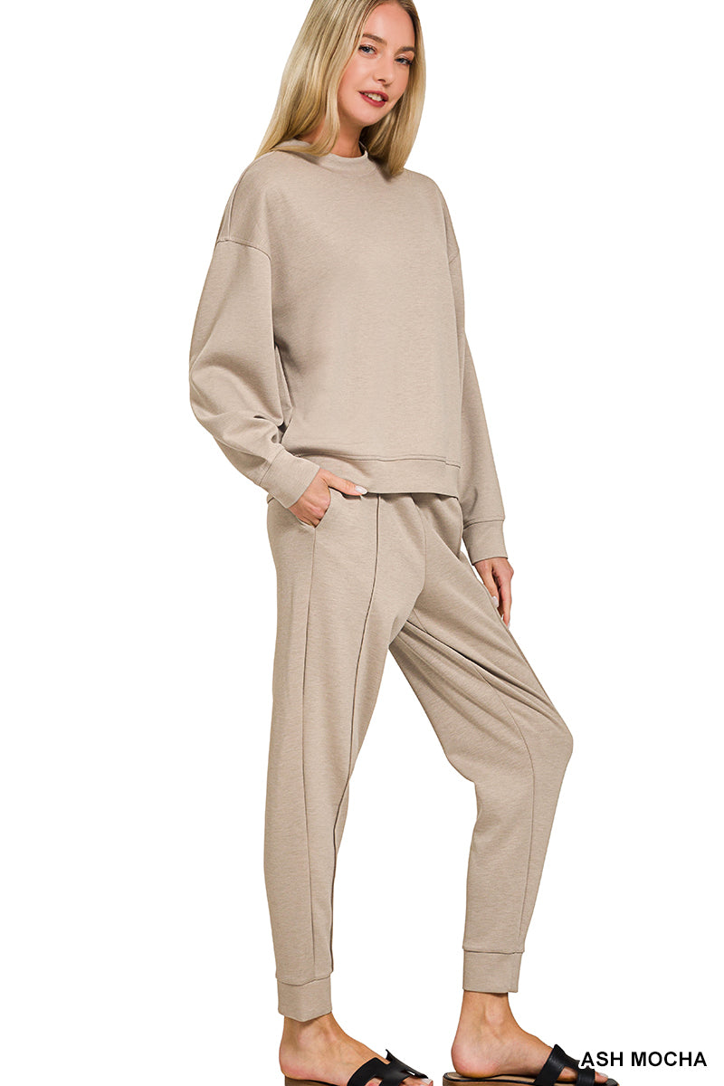 Suba Mock Neck  Jogger Set