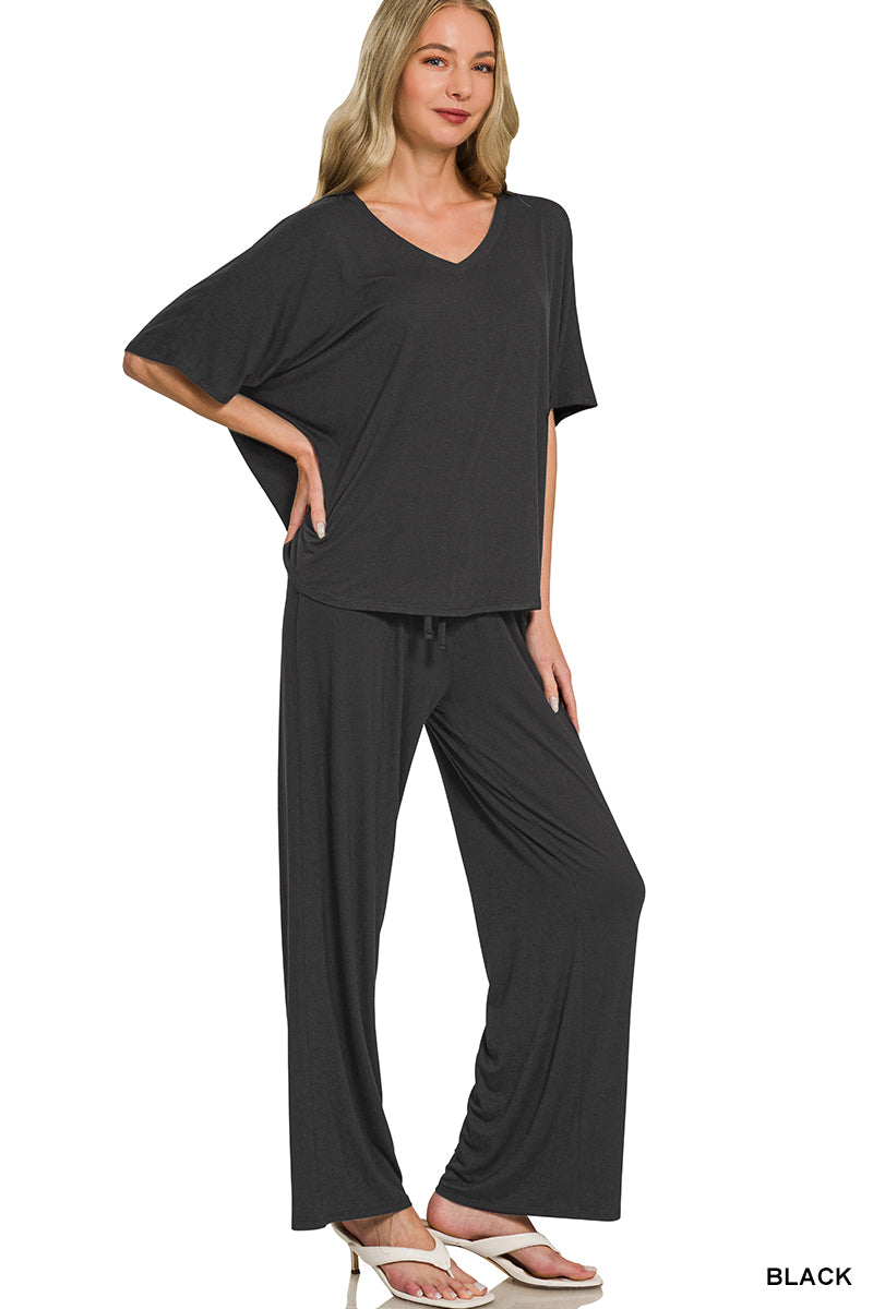 V-NECK OVERSIZED SET
