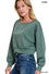 SCUBA CROPPED BOAT NECK PULLOVER SWEATSHIRTS