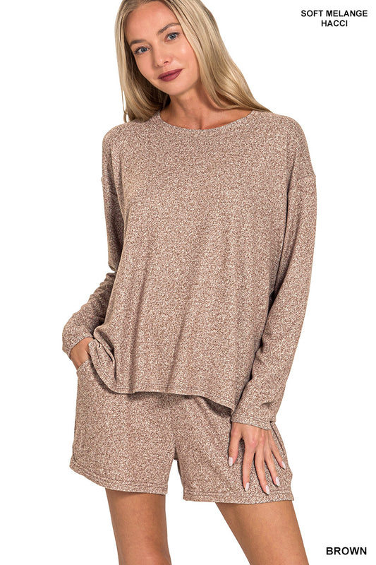 SOFT MELANGE LONG SLEEVE SET
