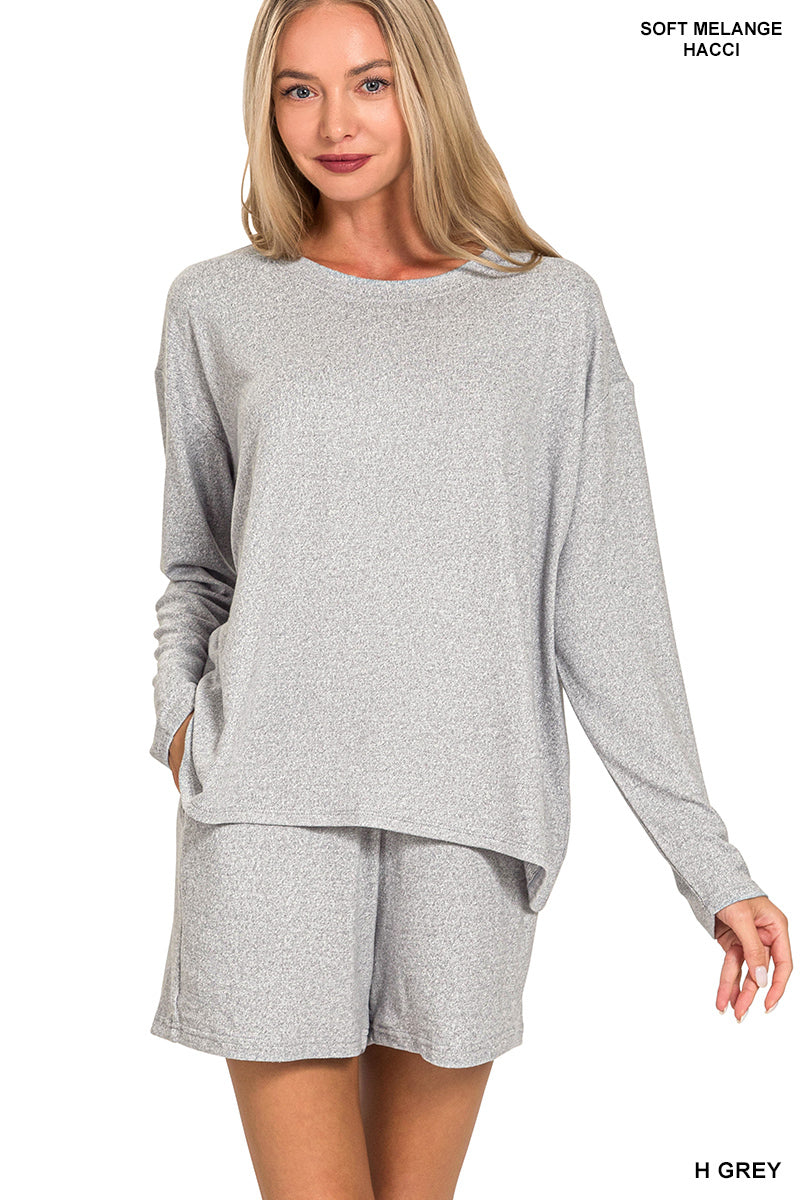 SOFT MELANGE LONG SLEEVE SET