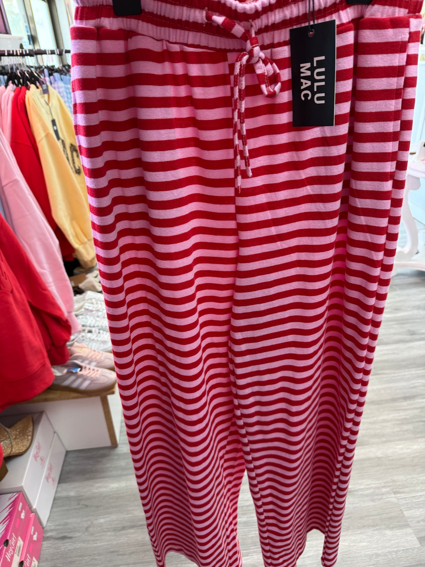 Lulu Mac Red striped pants
