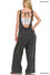 Gauze Washed Wide Leg Overalls