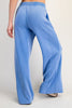 MINERAL WASHED RIBBED SIDE WIDE PANT