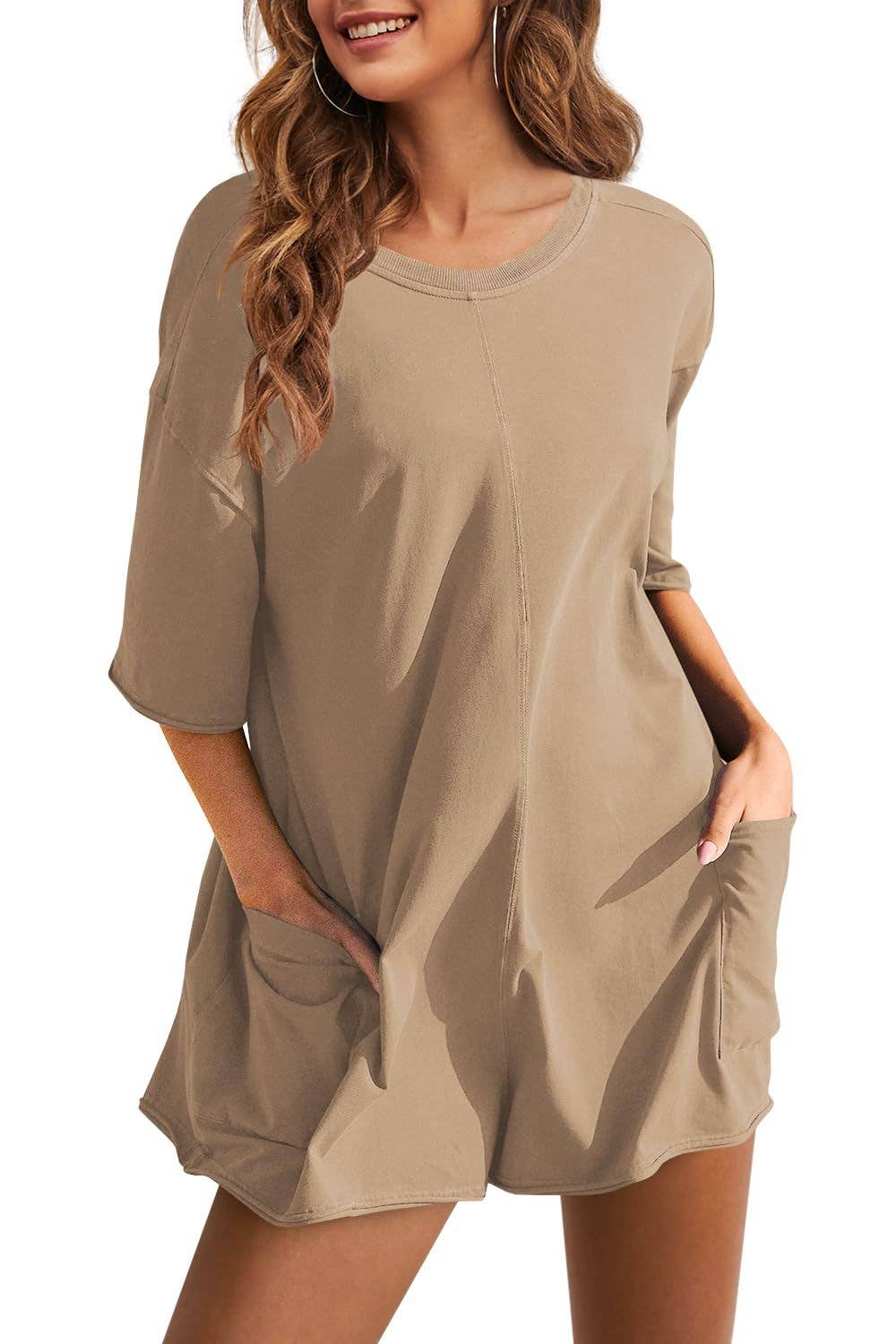 Loose Fit Casual Backless Jumpsuit