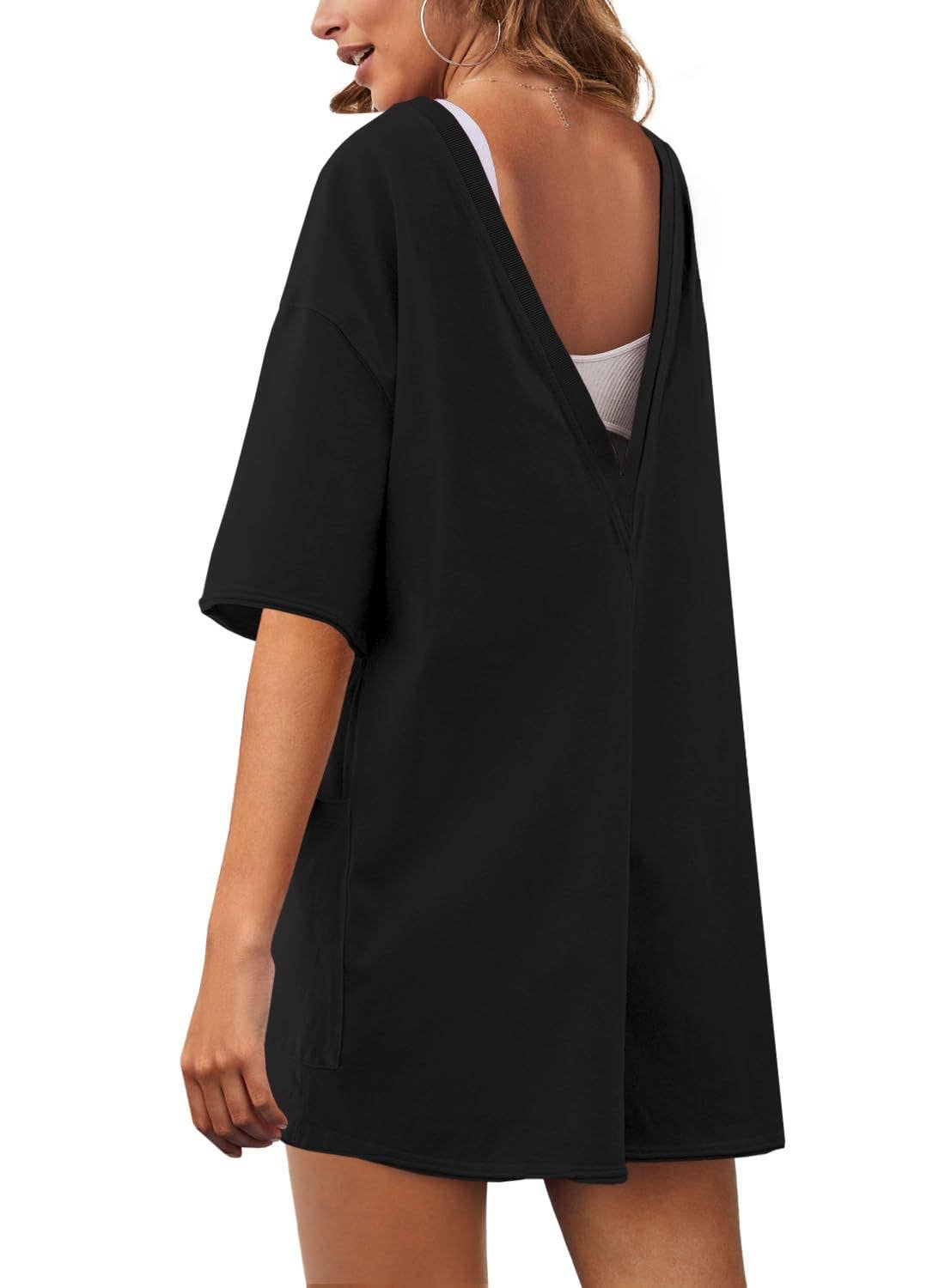 Loose Fit Casual Backless Jumpsuit