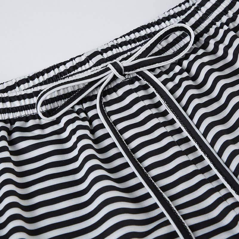 Striped straight comfy lounge pants