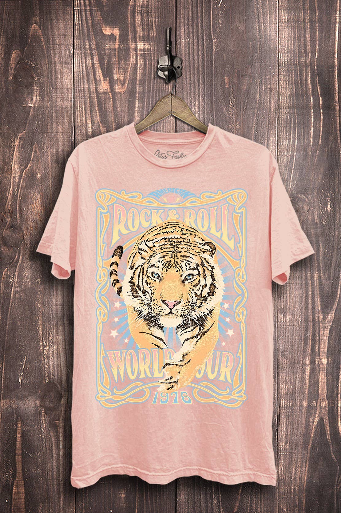 Rock Roll World Tour Tiger Graphic Top