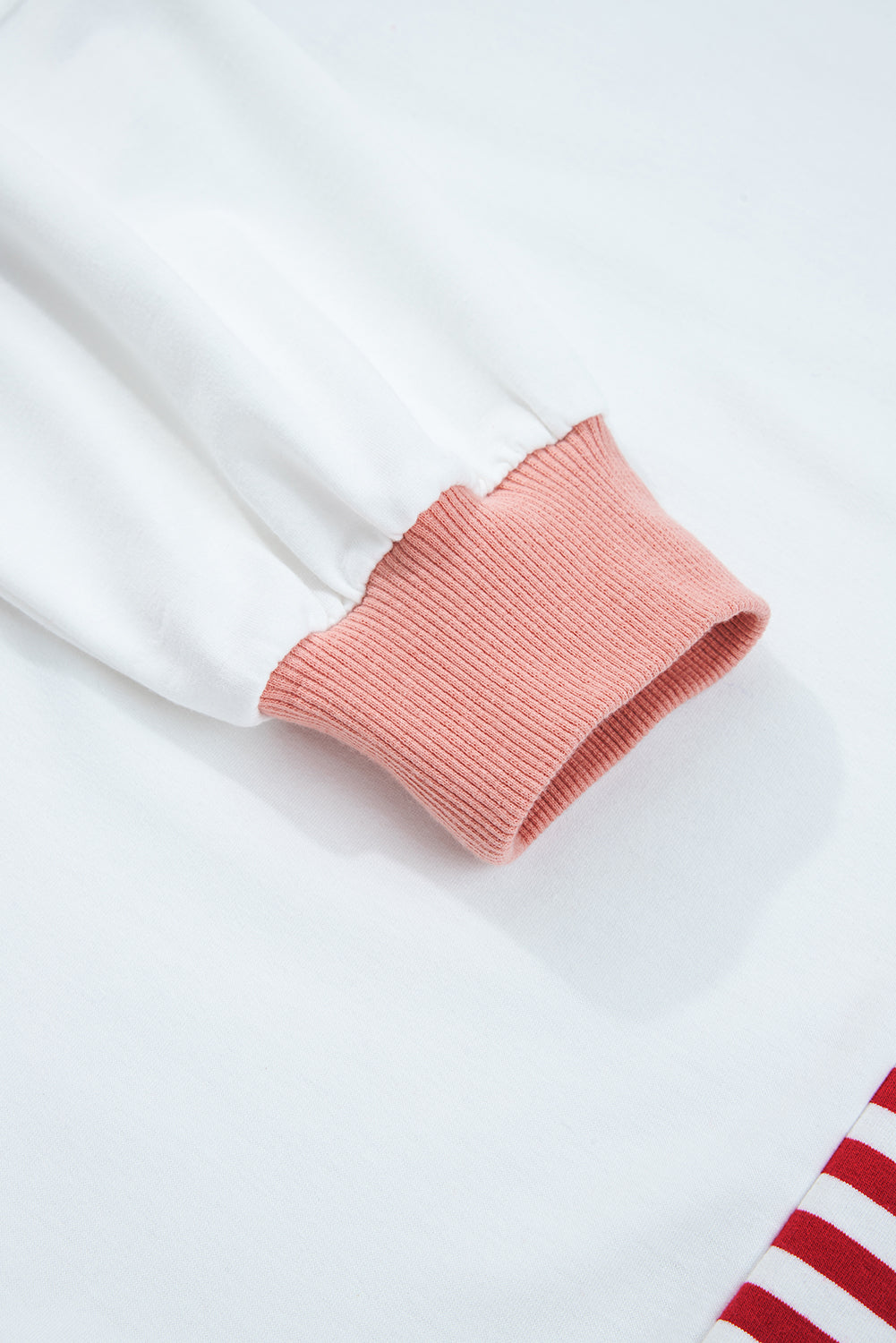 Brown Striped Colorblock Patchwork Oversized Sweatshirt